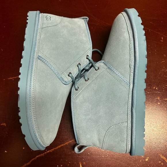 UGG Mens Blue Neumel 3236 Suede Lace Up Round Toe Chukka Boot Size US 12